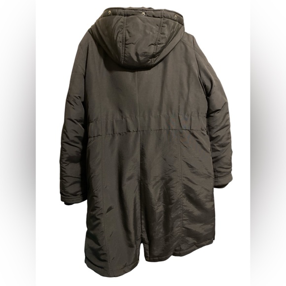 Thyme Maternity Down Filled Hooded Black Puffer Coat Black Size Large GUC - Picture 3 of 6